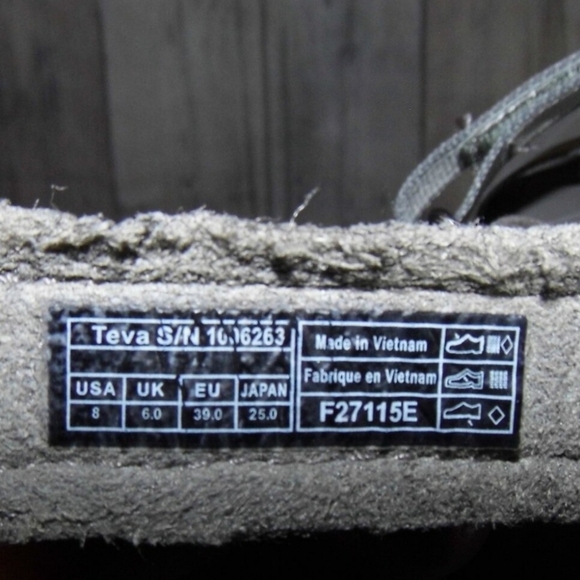 TEVA Verra Gray Sport Sandals Womens Size 8 - Picture 5 of 5